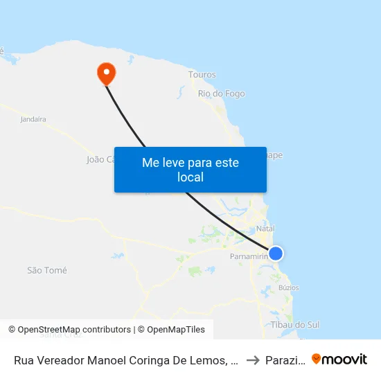 Rua Vereador Manoel Coringa De Lemos, 466 | Igrejinha to Parazinho map