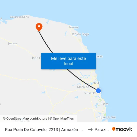 Rua Praia De Cotovelo, 2213 | Armazém Do Orgânico to Parazinho map