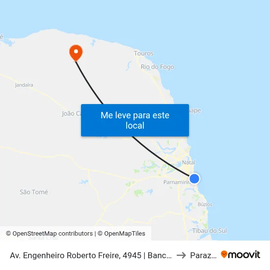 Av. Engenheiro Roberto Freire, 4945 | Banca Canto Do Careca to Parazinho map