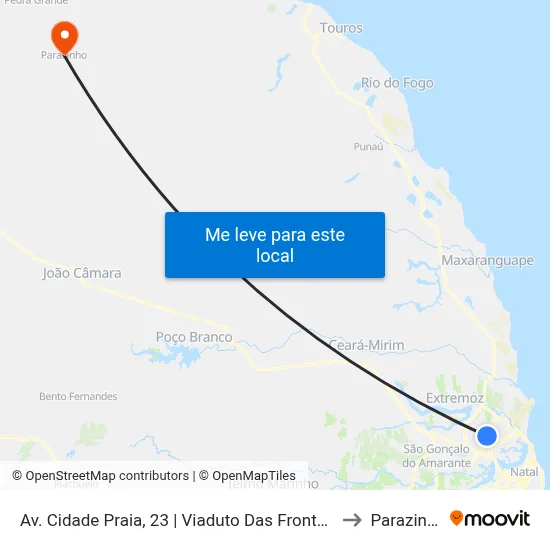 Av. Cidade Praia, 23 | Viaduto Das Fronteiras to Parazinho map