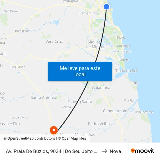 Av. Praia De Búzios, 9034 | Do Seu Jeito Artesanato to Nova Cruz map
