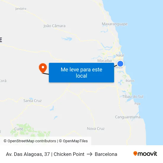 Av. Das Alagoas, 37 | Chicken Point to Barcelona map