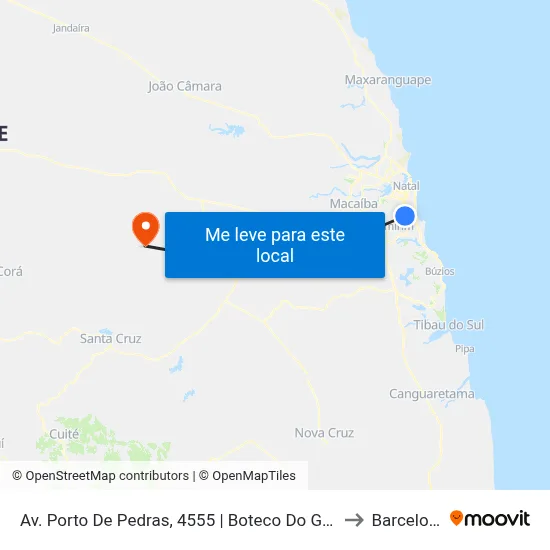 Av. Porto De Pedras, 4555 | Boteco Do Gordin to Barcelona map