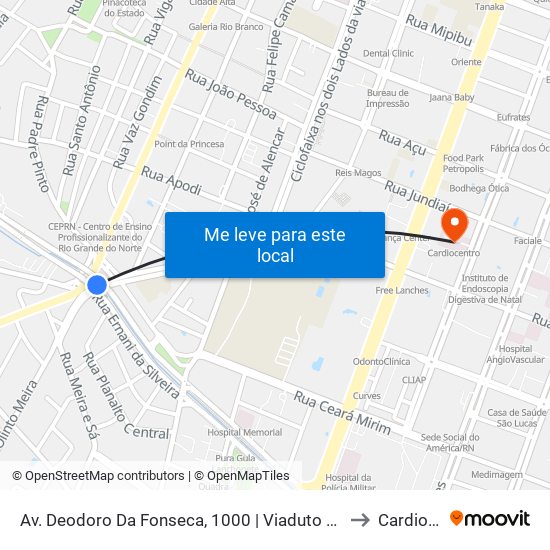 Av. Deodoro Da Fonseca, 1000 | Viaduto Do Baldo, Sentido Alecrim to Cardiocentro map