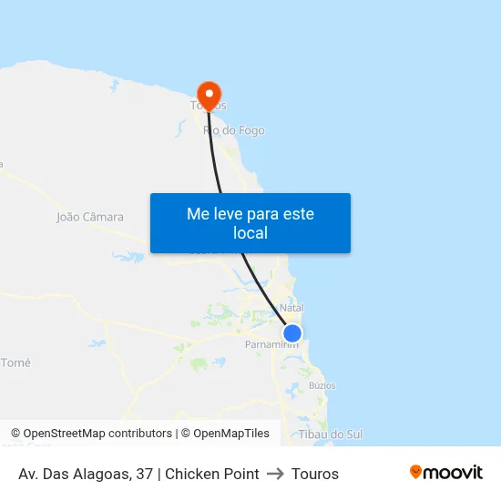 Av. Das Alagoas, 37 | Chicken Point to Touros map
