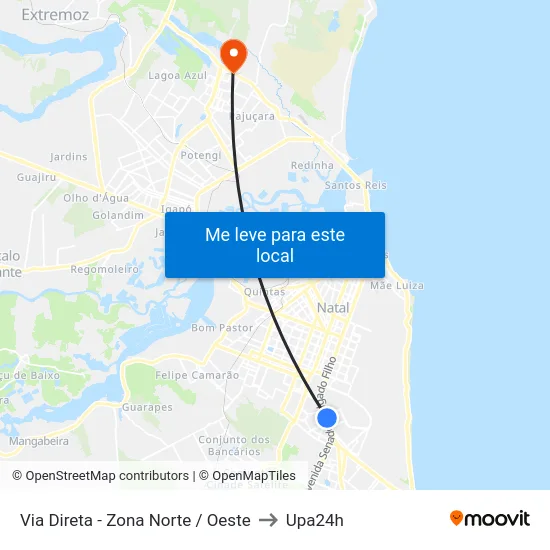 Via Direta | Sent. Norte / Oeste to Upa24h map