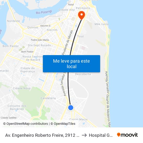 Av. Engenheiro Roberto Freire, 2912 | Ferreira Costa Home Center to Hospital Gastroprocto map