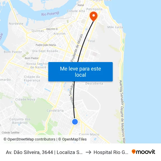 Av. Dão Silveira, 3644 | Localiza Seminovos to Hospital Rio Grande map