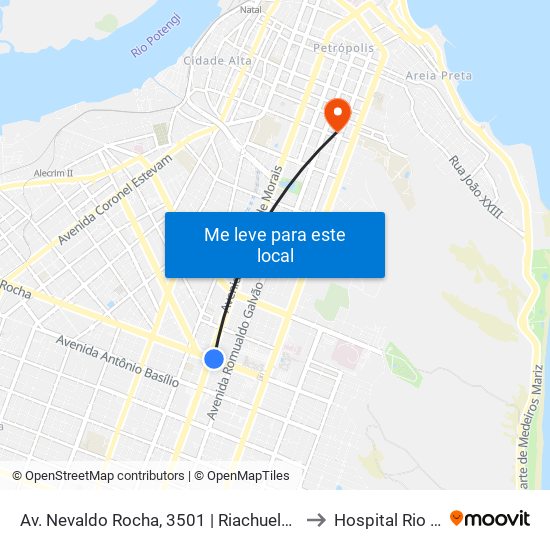 Av. Nevaldo Rocha, 3501 | Riachuelo Contact Center to Hospital Rio Grande map