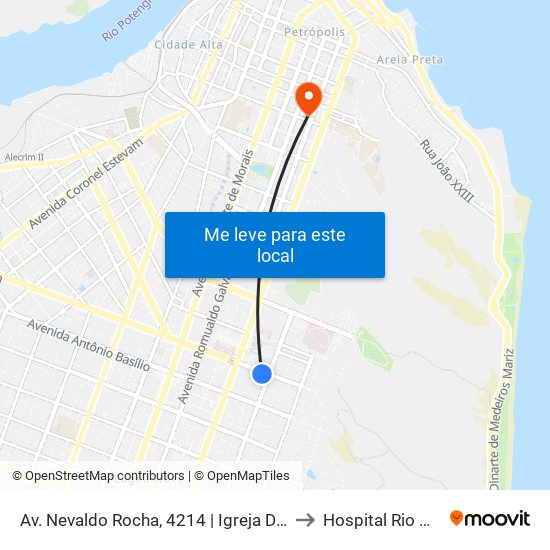 Av. Nevaldo Rocha, 4214 | Igreja Do Nazareno to Hospital Rio Grande map