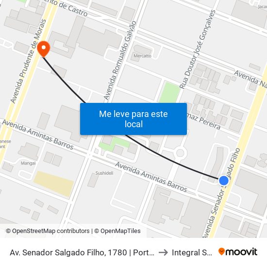 Av. Senador Salgado Filho, 1780 | Portugal Center to Integral Saúde map