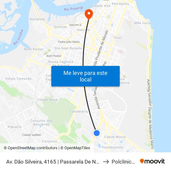Av. Dão Silveira, 4165 | Passarela De Neópolis - Intermunicipal to Polclínicas - Liga map