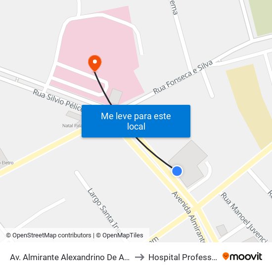 Av. Almirante Alexandrino De Alencar, 415 | Antiga Lba to Hospital Professor Luiz Soares map