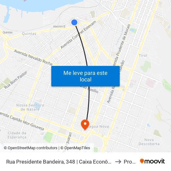 Rua Presidente Bandeira, 348 | Caixa Econômica Federal / Banco Do Brasil to Promater map