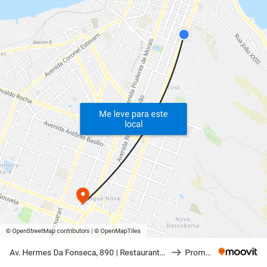 Av. Hermes Da Fonseca, 890 | Restaurante Thin San to Promater map