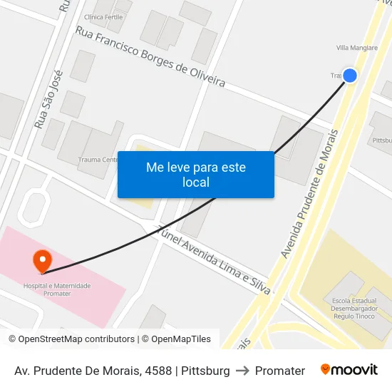 Av. Prudente De Morais, 4588 | Pittsburg to Promater map