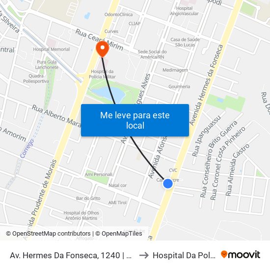 Av. Hermes Da Fonseca, 1240 | Edifício Esmeralda to Hospital Da Policia Militar map