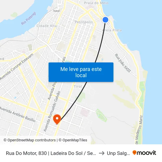Rua Do Motor, 830 | Ladeira Do Sol / Secretaria Municipal De Educação to Unp Salgado Filho map