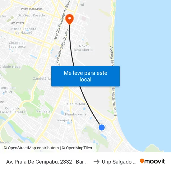 Av. Praia De Genipabu, 2332 | Bar Da Cueca to Unp Salgado Filho map