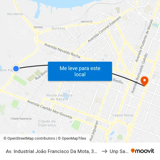 Av. Industrial João Francisco Da Mota, 3805 | Escola Municipal Francisca Ferreira Da Silva to Unp Salgado Filho map