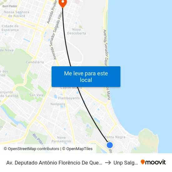 Av. Deputado Antônio Florêncio De Queiroz, 3000 | Estádio Frasqueirão to Unp Salgado Filho map