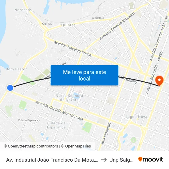 Av. Industrial João Francisco Da Mota, 3919 | Esquina Forró Bar to Unp Salgado Filho map