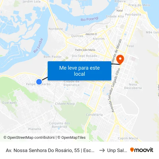 Av. Nossa Senhora Do Rosário, 55 | Escola Municipal Prof. Bernardo Nascimento to Unp Salgado Filho map