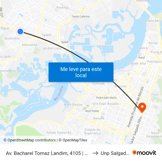 Av. Bacharel Tomaz Landim, 4105 | Zani Construção to Unp Salgado Filho map