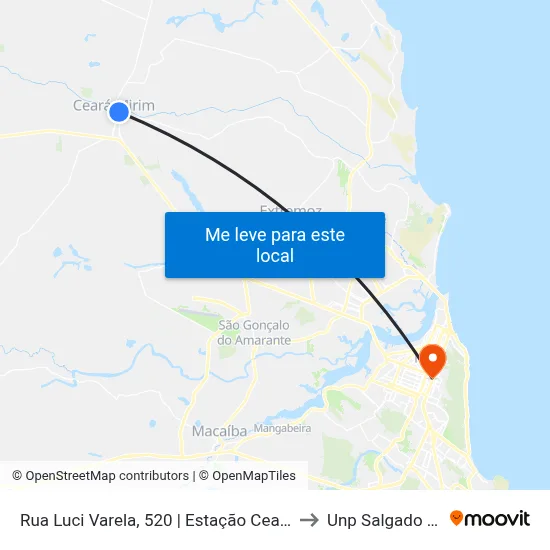 Rua Luci Varela, 520 | Estação Ceará-Mirim to Unp Salgado Filho map