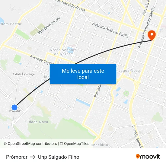 Prómorar to Unp Salgado Filho map