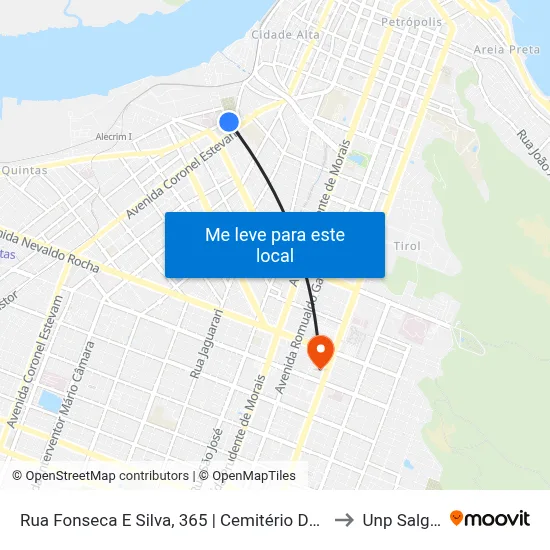 Rua Fonseca E Silva, 365 | Cemitério Do Alecrim - Plataforma Zona Sul to Unp Salgado Filho map