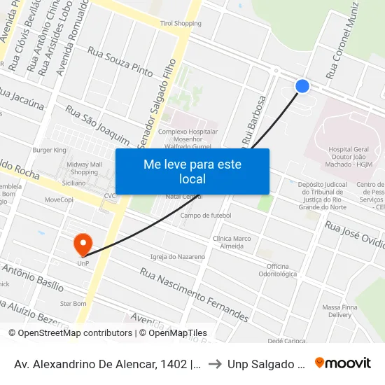 Av. Alexandrino De Alencar, 1402 | Funasa to Unp Salgado Filho map