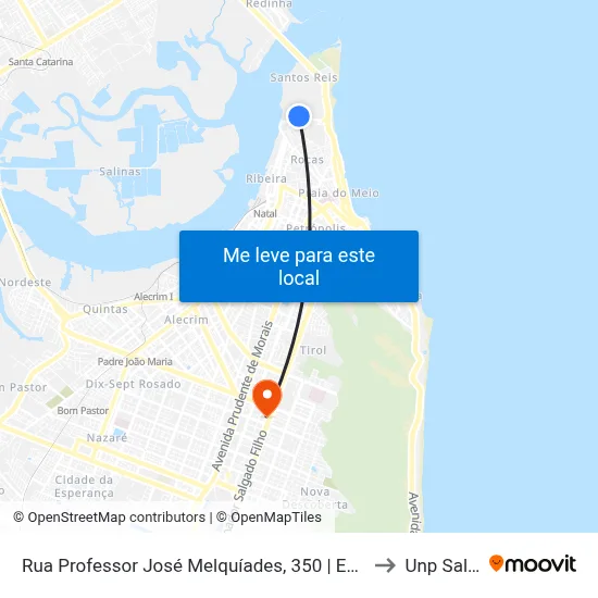 Rua Professor José Melquíades, 350 | Escola Estadual Professora Josefa Sampaio to Unp Salgado Filho map
