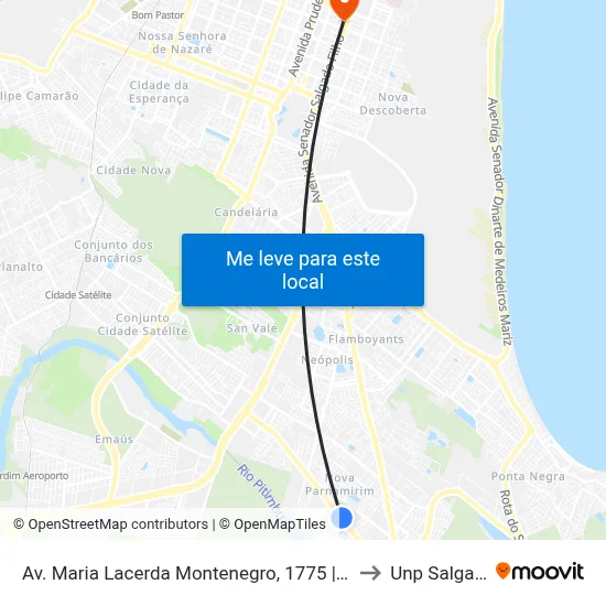 Av. Maria Lacerda Montenegro, 1775 | Tem Festa Embalagens to Unp Salgado Filho map