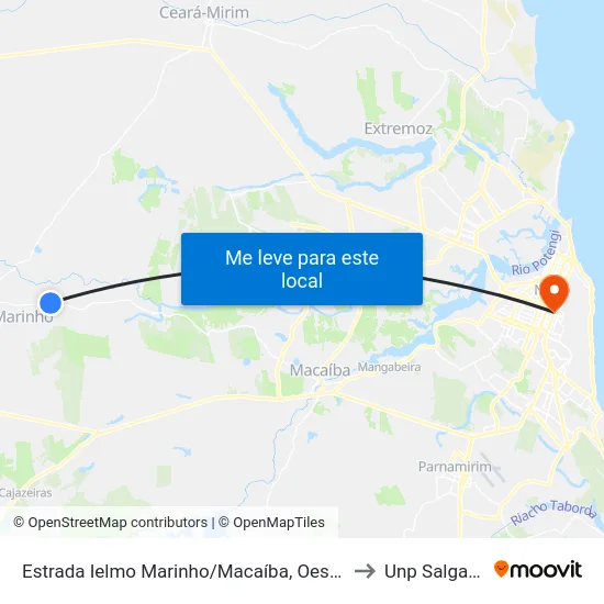 Estrada Ielmo Marinho/Macaíba, Oeste | Nova Descoberta to Unp Salgado Filho map