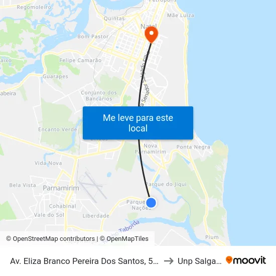 Av. Eliza Branco Pereira Dos Santos, 50 | Recanto Das Árvores to Unp Salgado Filho map