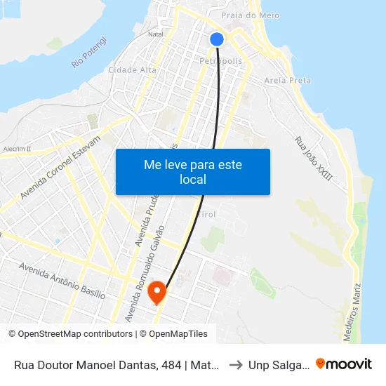 Rua Doutor Manoel Dantas, 484 | Maternidade Januário Cicco to Unp Salgado Filho map