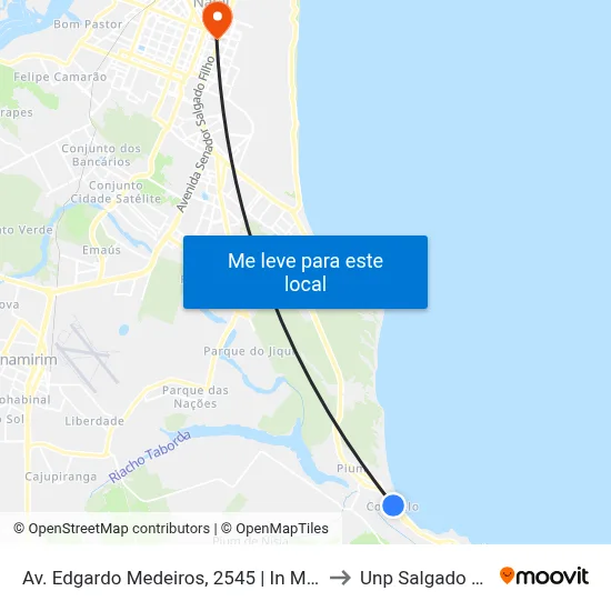 Av. Edgardo Medeiros, 2545 | In Mare Bali to Unp Salgado Filho map