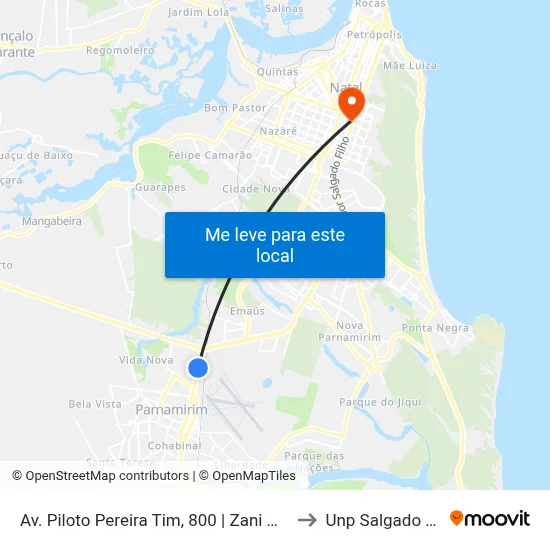 Av. Piloto Pereira Tim, 800 | Zani Madeiras to Unp Salgado Filho map