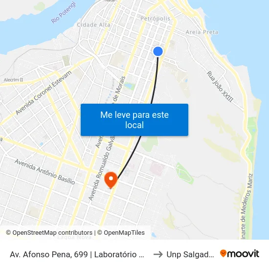 Av. Afonso Pena, 699 | Laboratório Dr. Paulo Gurgel to Unp Salgado Filho map
