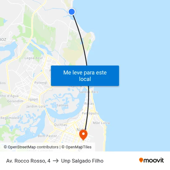 Av. Rocco Rosso, 4 to Unp Salgado Filho map