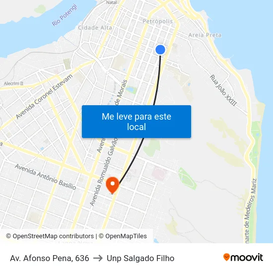 Av. Afonso Pena, 636 to Unp Salgado Filho map