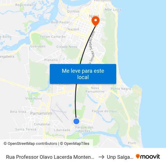 Rua Professor Olavo Lacerda Montenegro, 2685 | Central Park to Unp Salgado Filho map