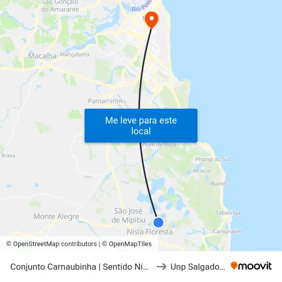 Conjunto Carnaubinha | Sentido Nísia Floresta to Unp Salgado Filho map