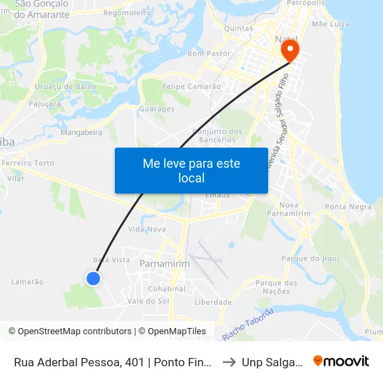 Rua Aderbal Pessoa, 401 | Ponto Final Dos Flamboyants to Unp Salgado Filho map
