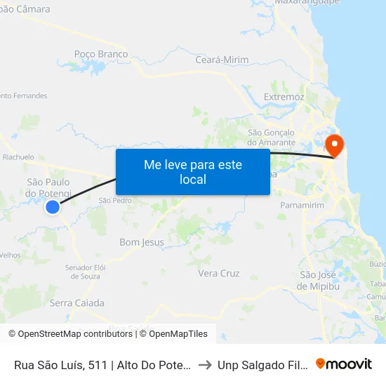 Rua São Luís, 511 | Alto Do Potengi to Unp Salgado Filho map