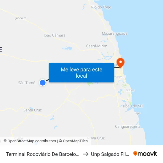 Terminal Rodoviário De Barcelona to Unp Salgado Filho map