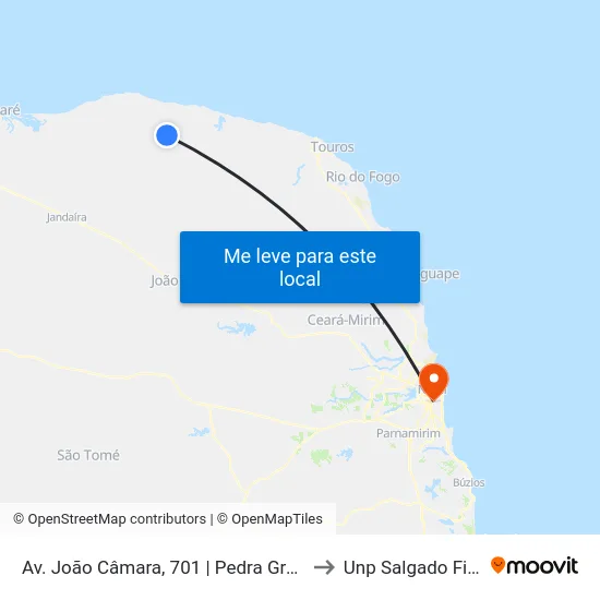 Av. João Câmara, 701 | Pedra Grande to Unp Salgado Filho map
