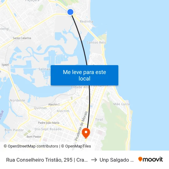 Rua Conselheiro Tristão, 295 | Cras África to Unp Salgado Filho map
