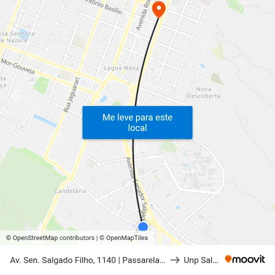 Av. Sen. Salgado Filho, 1140 | Passarela / Ferreira Costa (Sent. Ponta Negra) to Unp Salgado Filho map